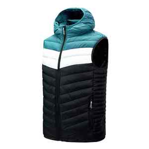 Chaqueta acolchada ligera sin mangas personalizada al por mayor, chaqueta acolchada gruesa con capucha para hombre, chaqueta sin mangas - Product Image 5