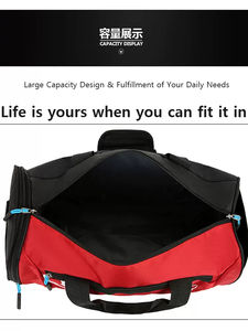 Logo personnalisé en cuir véritable de haute qualité grande capacité Portable multifonctionnel Camping étanche Gym sport sac de voyage - Product Image 2