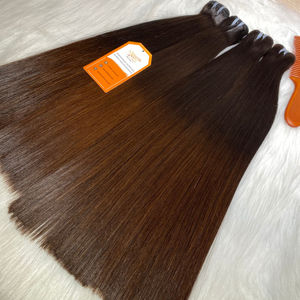 100% extensions de cheveux humains vietnamiens bruts faisceaux droits d'os Super soyeux pour perruques complètes Machine Double trame Remy cheveux - Product Image 2