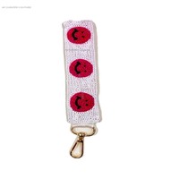 Porte-clés personnalisés faits main, ornés de paillettes et de perles, design tendance, dernières nouveautés, vente chaude, porte-clés en métal.