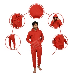 Trajes de chándal de alta calidad con logotipo personalizado para hombre, chándal rojo deportivo, conjuntos de 2 piezas de última moda, chándal para hombre - Product Image 1