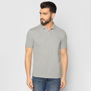 Camiseta de manga corta para hombre de alta calidad para Polo 100% algodón transpirable antiarrugas patrón sólido camiseta lisa logotipo personalizado - Product Image 1