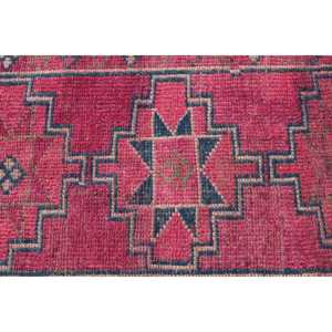 2.4x12.7 ft Turkish Rug, <b>Runner</b> Vintage Rug, <b>Red</b> Moroccan Rug - Product Image 5