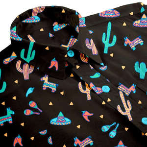 Custom Printed Hawaiian <b>Half</b> Sleeve <b>Button</b>-Up Flannel <b>Shirt</b> for Men Stand Collar Allover Print Breathable 100% Organic Cotton - Product Image 2