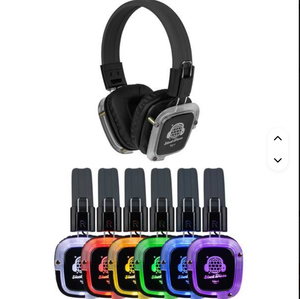 Auriculares Prism de Color Cambiante para Discoteca Silenciosa, Paquete de 40 Unidades con 2 Transmisores Portátiles, Más Vendidos - Product Image 1