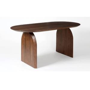 Mesa de comedor de madera de 6 plazas de diseño moderno, cuadrada Ovalada para el hogar, Hotel, taller, entrada, muebles de madera versátiles para comedor - Product Image 2