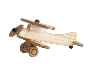 Hand Crafted Pine Wood Small Biplane Decorative Art Decorative Rustic Home Decor Accent Handmade farmhouse - Product Image 1