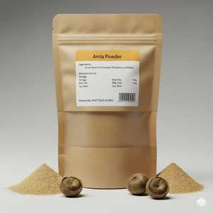 Polvo puro de Amla recién molido y secado al aire para recetas tradicionales y otros fines de utilidad diaria de la India - Product Image 1