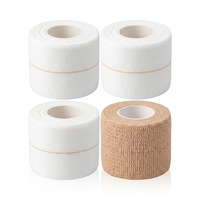 Bandage élastique à chevrons EAB avec ligne centrale jaune, bandage de compression médical respirant pour blessures musculaires