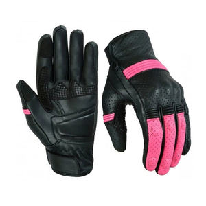 Gants de moto respirants de qualité à doigts entiers pour hommes / Gants de moto de course en cuir avec logo personnalisé - Product Image 1