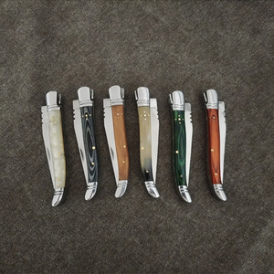 Couteau <span class=keywords><strong>de</strong></span> <span class=keywords><strong>poche</strong></span> pliant classique <span class=keywords><strong>de</strong></span> style français avec manche en résine, couteau tactique EDC en acier inoxydable pour le camping en plein air - Product Image 4