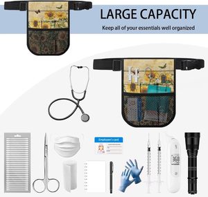 Vaslcare Sac banane d'allaitement avec poches pour matériel médical Sangle Accessoires d'infirmière pour le travail Sac de rangement pour la taille de l'infirmière - Product Image 5