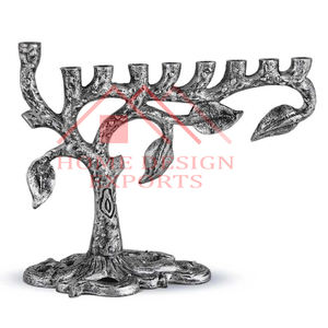 Nouvel arrivage de bougeoirs Menorah Hanoukka en métal aluminium meilleur vendeur bougeoir Menorah Branche pour centres de table - Product Image 3