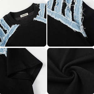 T-shirts pour hommes T-shirt délavé à l'acide 100% coton surdimensionné grande taille graphique T-shirts pour hommes Logo imprimé T-shirt vintage pour hommes en stock - Product Image 1