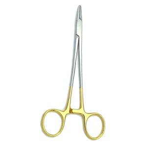 Porte-aiguille cruciforme en carbure de tungstène et acier inoxydable, 7 pouces, réutilisable, forceps chirurgical manuel pour pont osseux, CE - Product Image 2