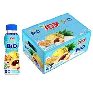 Boîte mixte de yaourt, 250ml, BIO-biologique avec pêche, pour port de fruits tropicaux