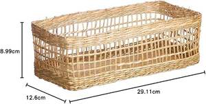 Panier en jonc de mer fait à la main Vietnam jouets stockage Bolga panier lavage stockage Boho panier organisateur de cuisine - Product Image 5