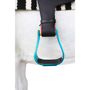 Cheval Western 5 "de large baril Racer Show Étriers légers en aluminium gravé Étriers de selle Rodeo Trail Arena Riding - Product Image 5