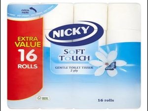 Papier toilette écologique absorbant en cellulose vierge à 100% Nicky Elite Soft Touch 16s Blanc Rouleau superposé - Product Image 2