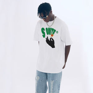 2025 alta calidad 100% algodón camisetas sublimación camisetas personalizadas impresión lisa de gran tamaño blanco camiseta en blanco lona al por mayor - Product Image 3