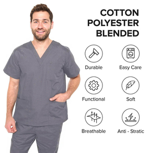Ensembles uniformes de gommage médical personnalisés de qualité supérieure Style essentiel à la mode pour hommes et femmes pour une utilisation à l'hôpital - Product Image 2