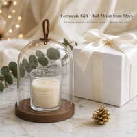 Bougie en verre sous cloche, bougie parfumée en cire de soja, couvercle décoratif de luxe pour la maison, les fêtes, les bars, support petite quantité, Saint-Valentin
