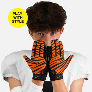 Guantes de Receptor de Fútbol Americano con Palma Adhesiva, Guantes de Fútbol Acolchados de Alta Calidad para Liniero, Diseño y Logotipo Personalizados al por Mayor - Product Image 6