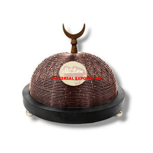 Cuenco de Chocolate árabe de forma redonda de diseñador hecho a mano, juego de dos de Metal ecológico para mesa, cuencos de postre decorativos - Product Image 6