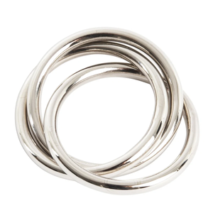 Anneaux de serviette en acier inoxydable au design contemporain et de qualité supérieure avec finition miroir pour accessoire de vaisselle d'hôtel et de café - Product Image 1