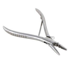 Pince à extensions capillaires en acier inoxydable durable pour extensions à la kératine, à la colle et à micro-perles, usage professionnel en salon - Product Image 2