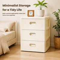 Meuble de rangement en plastique PP à tiroirs multiples, organisateur de bureau, unité de rangement de bureau, armoire de rangement pour cosmétiques et articles divers