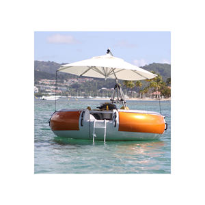 Bateau flottant en silicone pour barbecue, ponton électrique avec grill, parasol et table pour locations de villégiature et loisirs - Product Image 6