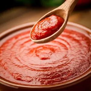 Boş teneke kutu g 400 için kolay açık domates püresi