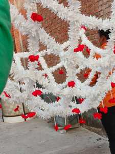 Traditional Wedding Bride Entry Trendy Phoolo Ki Chaddar <b>Decorative</b> Floral Net Bollywood Wedding Bride Entry Theme Nikah Pardha - Product Image 3