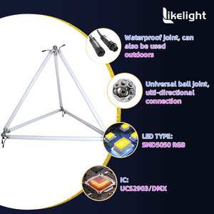 Tube lumineux LED RGB 3D OEM ODM à pixels, DMX512, éclairage à 360 degrés, barre verticale Madrix pour la décoration <span class=keywords><strong>de</strong></span> clubs, <span class=keywords><strong>de</strong></span> scènes et d'événements - Product Image 2