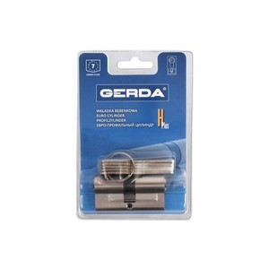 กระบอกสูบประตู Gerda H บวก30/45นิกเกิลซาติน (แพคเกจ BLISTER) - Product Image 1