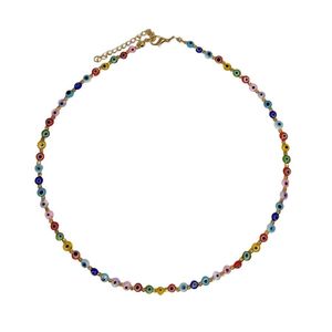 Collana di perline con occhio piccolo elegante Design in vetro per le donne - Product Image 1