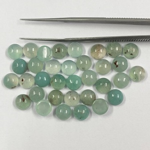 Piedra preciosa para fabricación de joyas, cabuchón redondo de Aquaprase de 7mm, la mejor calidad - Product Image 3