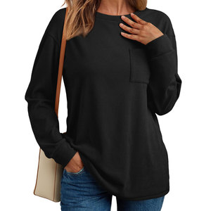 Sudadera Ecológica para Mujer, Sudadera de Algodón Orgánico, Ropa Casual Sostenible, Sudadera Lisa Teñida para Mujer para Imprimir - Product Image 3