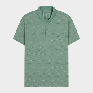 เสื้อสำหรับผู้ชายผ้าคอตตอนสไตล์ชนชั้นสูงเข้ารูปพิมพ์ลาย APS100S3แขนสั้นสมาร์ทลำลองขายส่งราคาถูก - Product Image 1