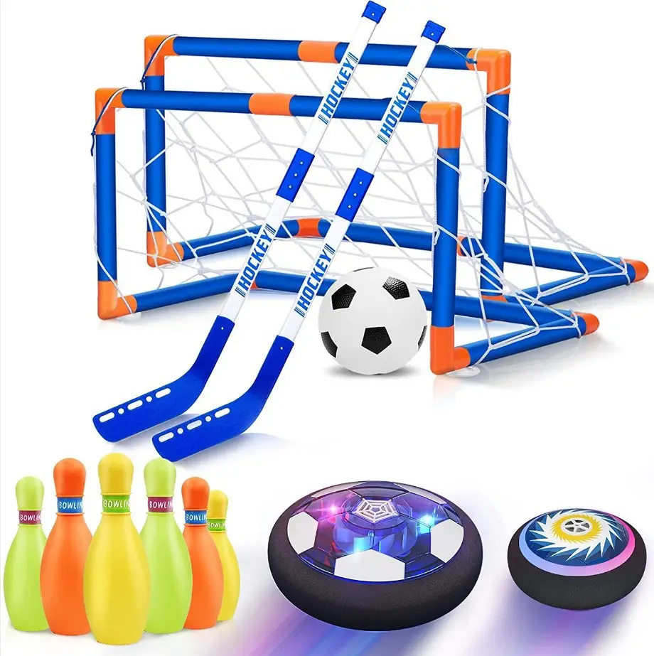 Mini juegos de hockey para niños, portería de fútbol al aire libre, empujador de aire, juguete de mesa de hockey sobre hielo