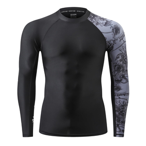 Men's High Quality Breathable Printed Rash Guard <b>Swimming</b> <b>Shirt</b> with Excellent Sun Protection Quick Dry & Customizable Options - Product Image 2
