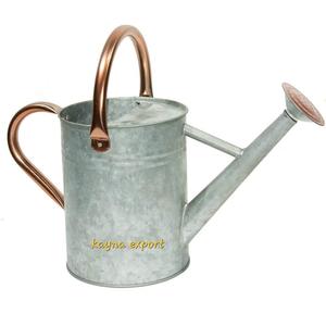 Arrosoir en métal galvanisé Arrosoir indien élégant Bidon d'eau traditionnel de concepteur en gros enduit de poudre fini avec poignée de Cooper - Product Image 4