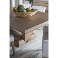 Table à manger - Structure en bois massif, design minimaliste, capacité 6-8 personnes |   Style Ferme Moderne et Style Transitoire