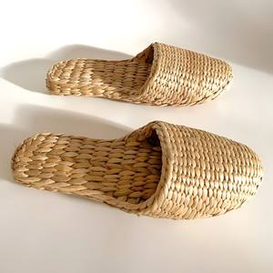 Cheap price women summer <b>slide</b> <b>slippers</b> made in Vietnam weave water hyacinth <b>slipper</b> sandal - Product Image 1