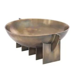 Factory Wholesale Newest Design Metal Stainless Steel Round Fruit Bowl Multi Legs Stand Brass Antique For Dinner Table