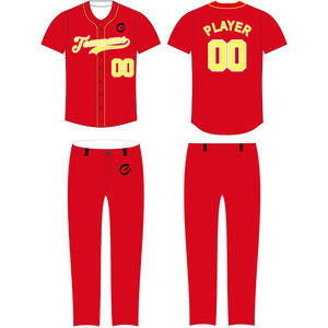 Diseño de etiqueta privada personalizado su propio logotipo uniforme de béisbol Venta caliente hombres uniforme de béisbol - Product Image 1