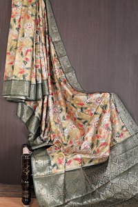 Saree de créateur Avec bordure tissée et belle impression avec de beaux petits zari butti travailler tout saree - Product Image 6