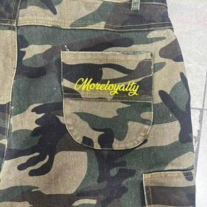 กางเกงขาสั้นสินค้าแห้งเร็วแบบถักลายพิมพ์ดิจิทัลต้นไม้จริงสำหรับฤดูร้อนทำลายถ้ำถ้ำผ้าทวิลเป็นมิตรกับสิ่งแวดล้อม - Product Image 2