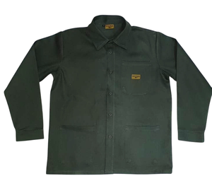 Vêtements de travail en coton durable avec fermeture éclair sur le devant et col rabattu pour hommes Veste de travail en coton lourd avec poches pour les mains - Product Image 4